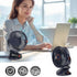 Ventilator Reîncărcabil cu Clemă – 5 Viteze, Baterie 2400mAh, LED Integrat