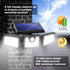 Lampă Solară LED cu 70 LED-uri și Senzor de Mișcare – 3 Capete Ajustabile pentru Exterior