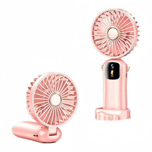 Ventilator Portabil Pliabil cu Afișaj LCD – 100 Trepte de Viteză, Baterie 4000mAh și Încărcare Type-C