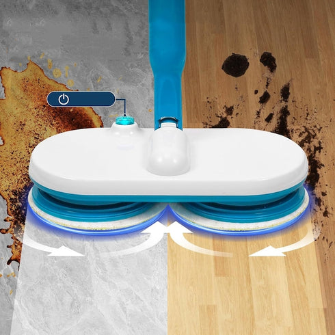 Mop electric, fără fir, rotativ, 2 tampoane din microfibra, 40W