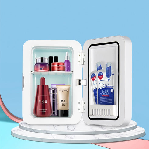 Mini Frigider Cosmetic Premium 8L cu Oglindă LED