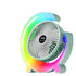 Ventilator Rotabil cu LED RGB – Reîncărcabil USB, 3 Trepte de Viteză, 5 Moduri de Iluminare