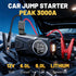 Compresor Auto Portabil 3 în 1 cu Starter Auto și Power Bank – 150 PSI, Baterie 6000mAh, LED și Afișaj Digital