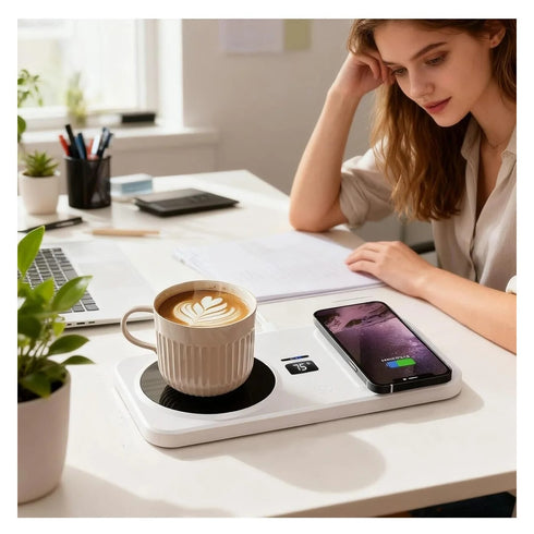 Încălzitor Electric pentru Cană cu Încărcare Wireless
