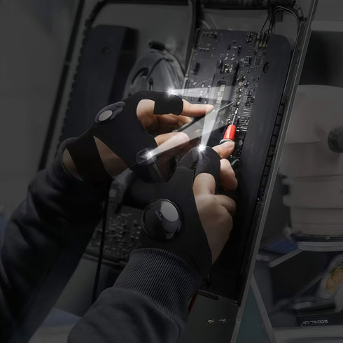 Manusi de lucru cu 2 leduri