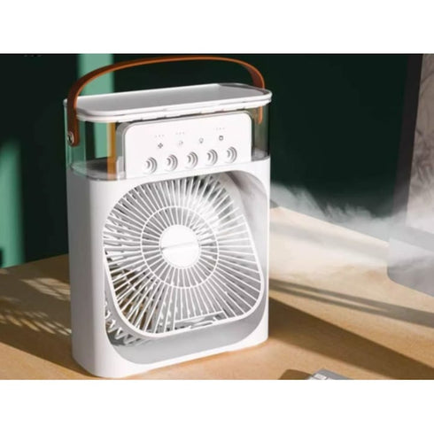 Ventilator Portabil cu Umidificator, Răcitor de Aer, Rezervor Apă 600 ml
