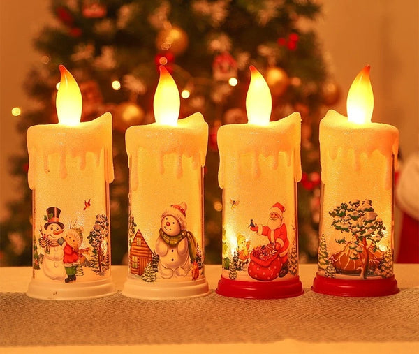 Lumânare Decorativă LED pentru Crăciun, Efect de Flacără