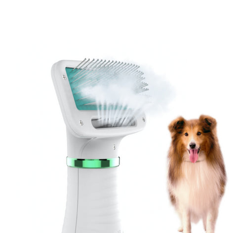 Perie cu feon 2 in 1 pentru animale, functie uscator de par