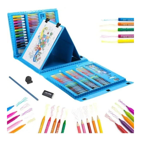 Set 208 Piese, Complet pentru Pictura si Desen, Tip Servieta