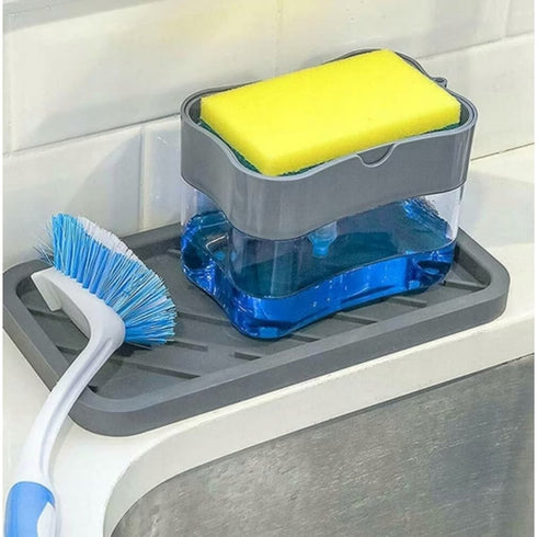 Dispenser Detergent Lichid de Vase 2 in 1, Burete si Suport Inclus