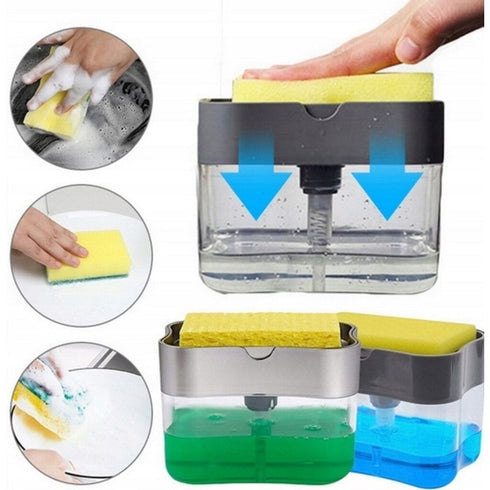 Dispenser Detergent Lichid de Vase 2 in 1, Burete si Suport Inclus
