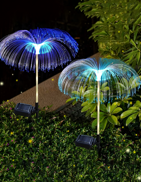 Lampa solara tip palmier, schimbare automata a culorilor