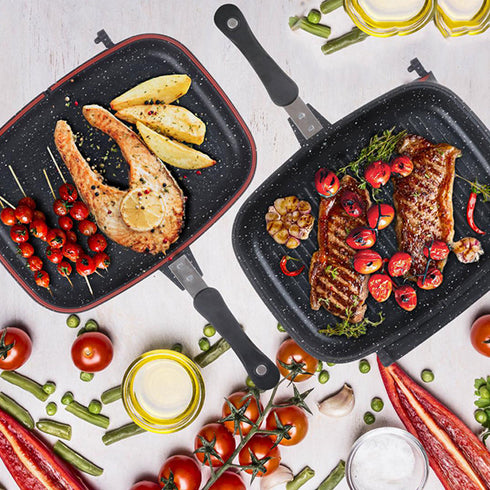 Tigaie Dublă cu Suprafață Anti-Aderentă