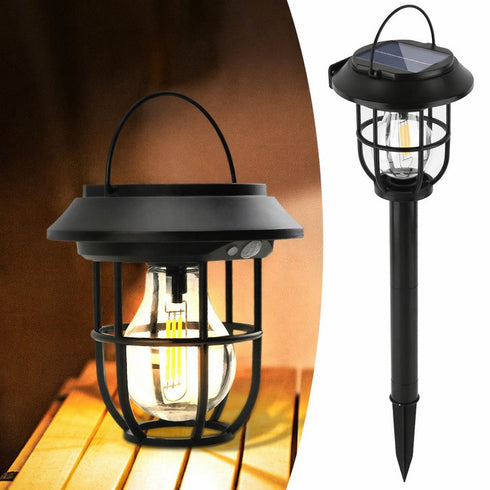 Felinar LED pentru Exterior cu Panou Solar Integrat – Montaj în Sol sau Suspendare