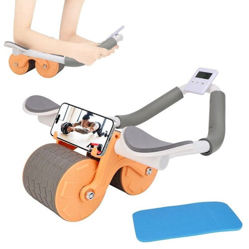 Roata abdomene pentru exercitii fitness, Timer si Suport telefon