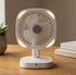 Ventilator Portabil de Birou Pliabil – Reîncărcabil USB, Oscilant, 3 Viteze, Iluminare LED
