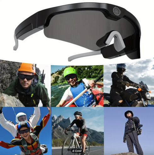 Ochelari de Soare cu Cameră 2K și Bluetooth 5.0, Foto 4K, Microfon și Difuzor