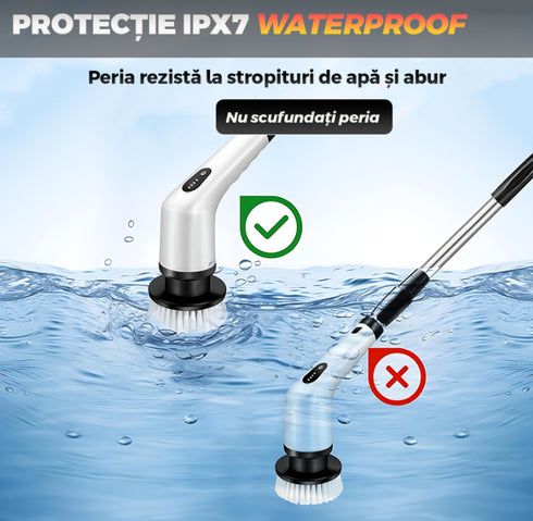 Perie Electrica Rotativa, 7 in 1, Capete interschimbabile, 2 viteze reglabile