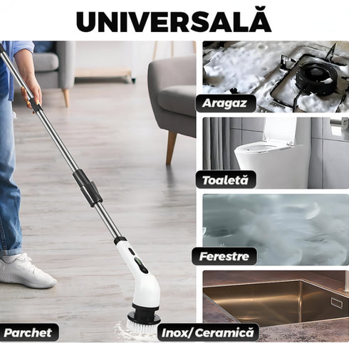 Perie Electrica Rotativa, 7 in 1, Capete interschimbabile, 2 viteze reglabile