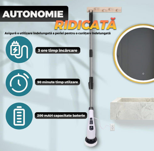 Perie Electrica Rotativa, 7 in 1, Capete interschimbabile, 2 viteze reglabile