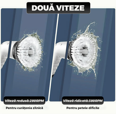 Perie Electrica Rotativa, 7 in 1, Capete interschimbabile, 2 viteze reglabile
