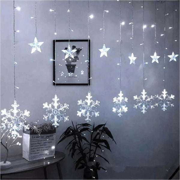 Instalatie Perdea cu Fulgi si Stele, Interconectabila